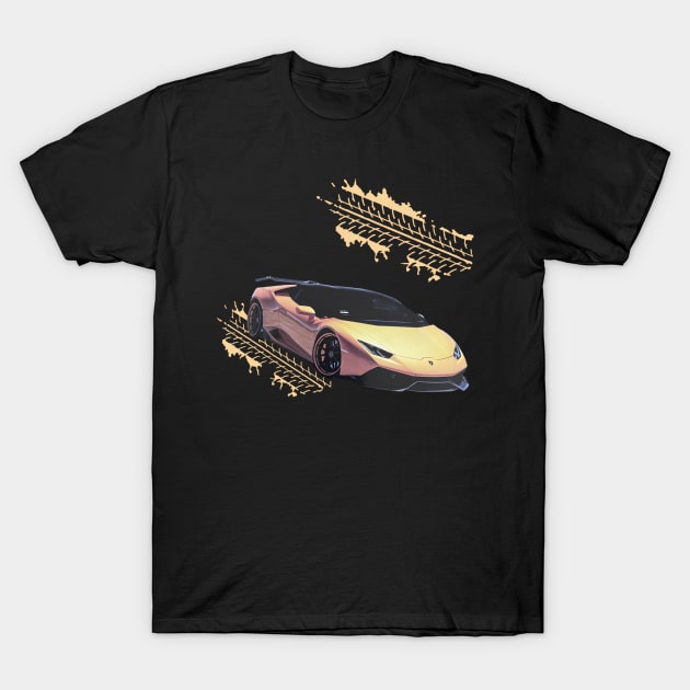 Yellow Lamborghini Huracan T-Shirt by ZoboShop